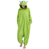 ressber Unisex Adult Onesie Pajamas Animal One Piece Halloween Costume Christmas Sleepwear Jumpsuit (Mike Wazowski, Medium)