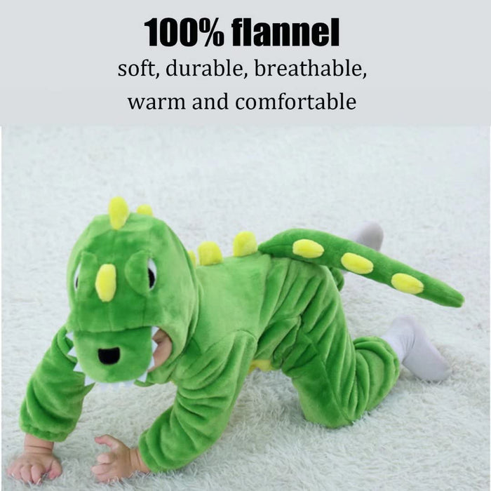 Baby Green Dinosaur Costumes Unisex Toddler Outfit Halloween Dress Up Romper 18-24 Months