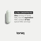 Toniiq N-Acetyl Cysteine (NAC) 1300 mg – 120 Vegetarian Capsules – High Purity, Lab-Tested Supplement – 2-Month Supply