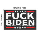 Trump 2024 Flag, 3x5 Feet Trump Flag Save American Again & Fuck Biden,Trump Flag with Brass Buttonhole 100D Polyester Yarn UV protection Fade Resistant for Indoor Outdoor