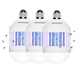 vertmuro Bug Zapper Light Bulb, 2-in-1 Indoor Electric Mosquito Killer Lamp with UV LED Light, Fly Insects Trap for Home Entryway Balcony Patio(3 Pack)