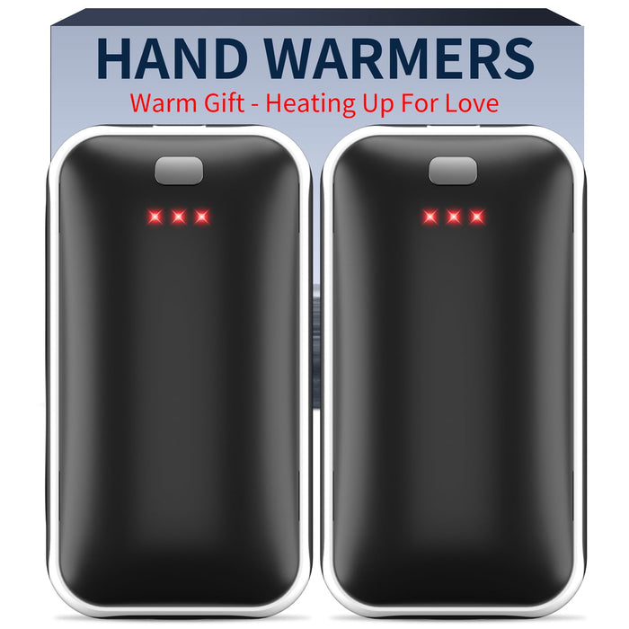 Hand Warmers Rechargeable, 2 Pack Electric Hand Warmer, Portable Pocket Heater USB Handwarmers, Outdoor/Indoor/Camping/Hunting Gifts for Men Women