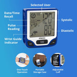 Homedics Blood Pressure Monitor, Automated Wrist Blood Pressure Machine for Home use with Easy One-Touch Operations. Stores up to 120 Readings (60 Readings per 2 Users). Cuff and Storage Case Included