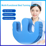 ASkinds Patient Turning Device Paralysis Bed Rest Nursing Help The Elderly Turn Over PU Leather Anti-Decubitus Multifunctional UU-Shaped Waterproof Transfer Pad, Blue