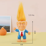 Donald Trump Toys Cute Rubber Troll Doll Toy Trump 2024 Take America Back, Troll Dolls Great Gifts for Trump Fans（Red Tie）