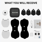 MASTOGO Wireless TENS & EMS Unit Back Pain Relief Massager - APP Controlled Bluetooth EMS Muscle Stimulator Machine for Back Shoulder Leg Neck Pain Relief (Black)