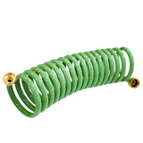 SUTEKUS  Coil Hose Water Hoses Coiled Boat Hose Lightweight Self Coiling Garden Hose With 3/4 inch Brass Fittings (15FT)