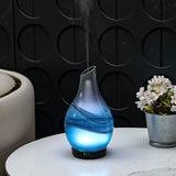 MAXWINER Essential Oil Diffusers Handmade Art Glass Ultrasonic Aromatherapy Diffusers with 7 Colors Lights Changing, Waterless Auto Shut-Off, Time Setting for Home, Office, Room 120ml