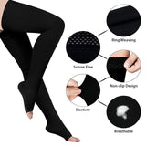 Thigh High 20-32 mmHg Compression Stocking Toeless Compression Socks for women & men circulation with Silicone Dot Band