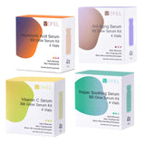 VOFEL Anti Aging Serum with Hyaluronic Acid Vitamin C Serum for Face Centella Serum Moisturizer 0.35 oz 4 Kits 16 Vials Facial Serum Ampoules (4 kits gift box)