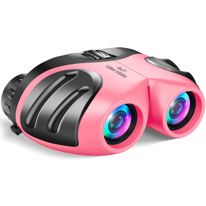 Toys for 3-12 Year Old Girls and Boys , Waterproof Binoculars for Kids Girls Toys Age 3-12 Best Brithday Easter Gifts Christmas Xmas Stocking Stuffers Fillers Toys for Girls Pink