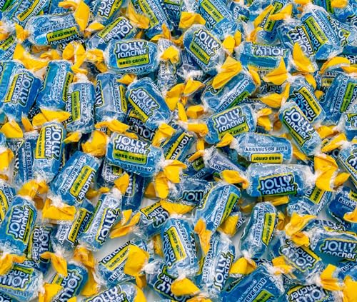 BLUE RASPBERRY JOLLY RANCHER Hard Candy Original Flavor 1 lb - Bulk Bag, Individually Wrapped (74 Pieces)