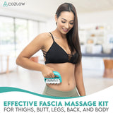 COZLOW 3-in-1 Fascia Roller Kit, Helps Reduce The Appearance of Cellulite, Helps Increase Circulation & Firms Skin, Fascia Massagers for Thighs, Hips, Arms & Body