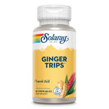 SOLARAY Ginger Trips Travel Aid | Root Extract | Healthy Digestive Support w/Honey, Stevia & Molasses | 60 Chewables | Pack of 2