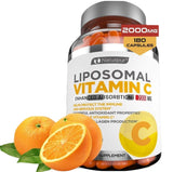 Premium Liposomal Vitamin C 2000mg - 180 Capsules –Ultra Potent High Absorption Ascorbic Acid, Supports Immune System & Collagen Booster - Powerful Antioxidant High Dose - Fat Soluble