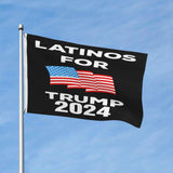 HUIHUANGm Trump-2024 Flag Latinos-For-Trump Flag 3x5 Ft Flag Outdoor Flag Home Flag Garden Decor Flag With Brass Grommets