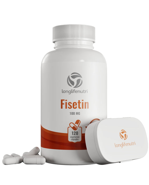 Fisetin Supplement 100mg 120 Vegetarian Capsules | Natural Bioflavonoid Polyphenols | Aging and Longevity Powder Pills | Senolytic Sirtuin Activator | Energy Levels | Rhus Succedanea