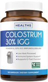 Colostrum 1,000mg (Non-GMO) 30% IgG Immunoglobulins - Immune System Support, Gut Health & Respiratory Health Supplement - Low Heat Processed Bovine Colostrum - 120 Capsules - No Powder or Pills