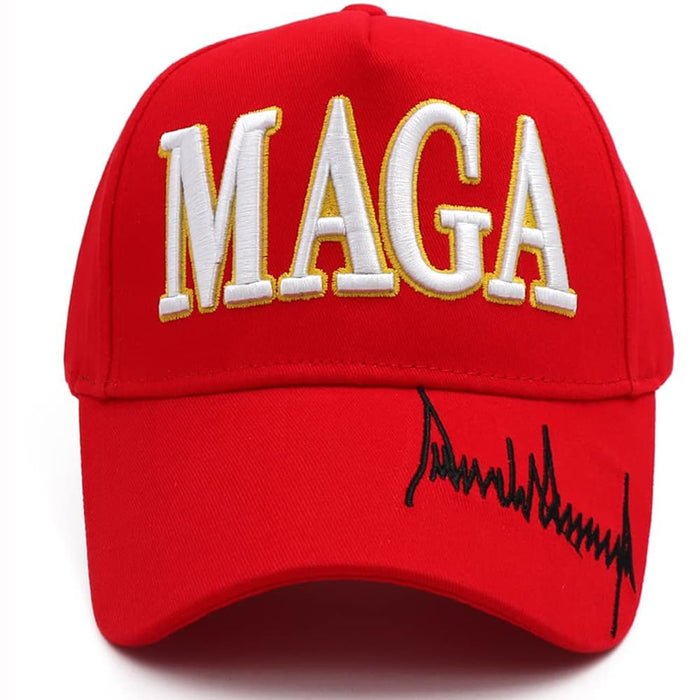 Engmoo Trump 2024 MAGA Hat with USA Flag Embroidery Adjustable Baseball Cap