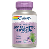 SOLARAY Saw Palmetto and Pygeum - Saw Palmetto for Men and Pygeum Bark - with Zinc, Vitamin B6, Pumpkin Seed and Amino Acids - Prostate Supplements for Men w/Beta Sitosterol (120 VegCaps)