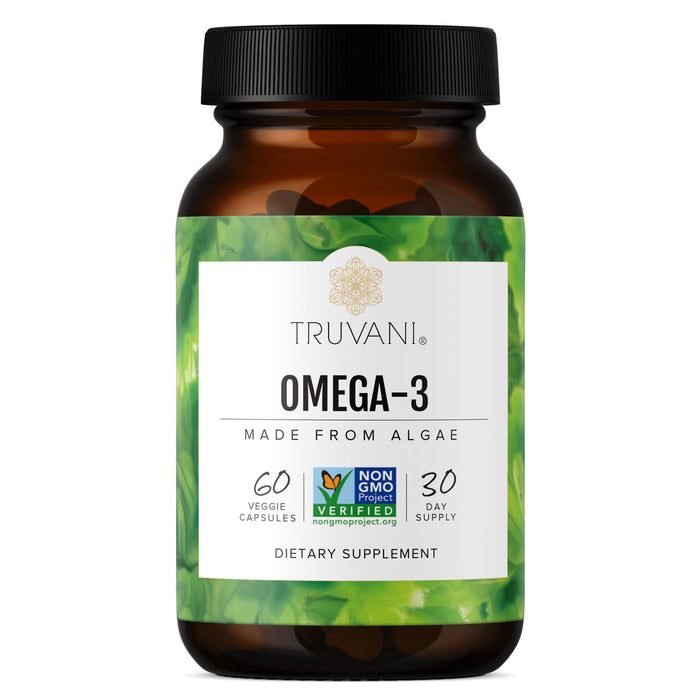 Truvani Algae Omega 3 | DHA Fatty Acids | Support for Joint, Immune, Heart, Skin, Brain Health | Vegan | 30 Day Supply