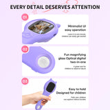 Microscope for Kids - Portable Handheld Magnifying Glass for Kids - Mini Digital Microscope for Kids Educational Science Toys, Christmas Birthday Gifts for Age 3 4 5 6 7 8 Girls&Boys （Purple）