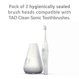 TAO Clean Sonic Electric Toothbrush Replacement Heads (2-Pack) – Whitening Head – Replacement Heads for The TAO Clean Electric Toothbrush and Docking Station