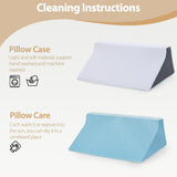 Touchutopia Wedge Pillow for Sleeping, Side Sleeper Body Back Positioners for Back Pain, Preventing Bedsores, After Surgery, Pregnancy Support, Ankle Support, Bed Wedge Pillow for Side Sleepers