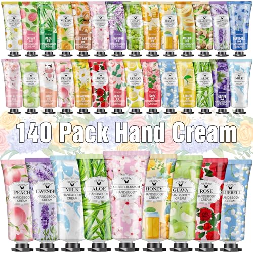 VESPRO 140 Pack Hand Cream Gifts Set For Women, Mothers Day Gifts for Mom, Hand Lotion Travel Size for Dry Cracked Hands, Mini Hand Cream Bulk for Nurse Gifts and Teacher Appreciation Gifts