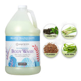 Ginger Lily Farms Botanicals Nourishing Body Wash, Island Tranquility, 100% Vegan & Cruelty-Free, Green Tea & Lemongrass Scent, 1 Gallon Refill (128 fl. oz.)