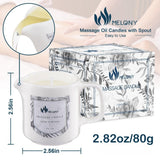 MELONY Massage Oil Candles for Home SPA (Coffee & Whiskey) | 2.82oz