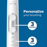 PHILIPS Sonicare ProtectiveClean 6500 Rechargeable Electric Power Toothbrush with Charging Travel Case and Extra Brush Head, Navy Blue, HX6462/07