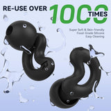 RelaxCharm Ear Plugs for Sleeping Noise Cancelling Up to NRR49dB-Ultra Soft, Reusable Silicone Ear Plugs for Sleep Snoring Blocking, Side Sleepers-10 Ear Tips in XS/S/M/L/Double Layer-Black