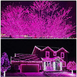 ILLUMINEW 300 Led Pink String Lights Outdoor Waterproof Christmas Decorations, 108 Ft Pink Led String Lights for Bedroom, 8 Modes Plug in Fairy Lights for Outside, Pink Room Decor