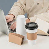 RACETOP Disposabe Coffee Cups with Lids and Sleeves 16 oz 50 Pack, Hot Paper Coffee Cups with Lids, To Go Cups with Lids, Ideal for To Go Coffee, Travel, Office, Home