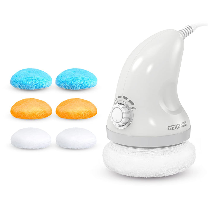 GERBAINI Cellulite Massager, Body Sculpting Machine for Belly, Butt, Legs, Arms with 6 Washable Pads - Grey