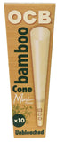 OCB Bamboo Cones - Unbleached Mini Size (70mm) - 3 Packs (30 cones)