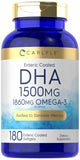 Carlyle DHA Supplement 1500mg | 180 Softgels | Omega-3 Supplement | Non-GMO, Gluten Free