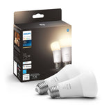 Philips Hue Smart 75W A19 LED Bulb - Soft Warm White Light - 2 Pack - 1100LM - E26 - Indoor - Control with Hue App - Works with Alexa, Google Assistant and Apple Homekit