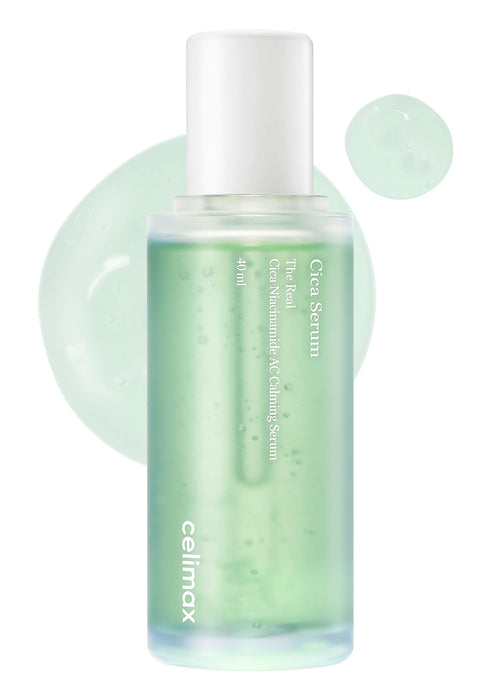 celimax The Real Cica Niacinamide AC Calming Serum | with Hyaluronic Acid, Redness Relief, Moisturizing, Soothing & Restoring Serum, Mild Formula for Sensitive, 40ml