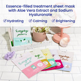 Everyday Set of 8 Sheet Masks (24 Count) - Hydrating Essence Korean Sheet Mask, for All Skin Types, Revitalizing, Purifying, Illuminating, Hydrating, Anti-aging With No Harsh Chemicals and Safe for Sensitive Skin