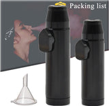 VOVCIG Snuff Bottle 2Pack,Portable Sniff Bullet,Snuff Bullet,With funnel(5.3 * 1.5cm,Black)