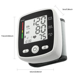 Blood Pressure Monitor Adjustable Wrist Blood Pressure Cuff Digital BP Machine 2x99 Readings Voice Broadcast Blood Pressure Detector with Carrying Case Portable for Home Use