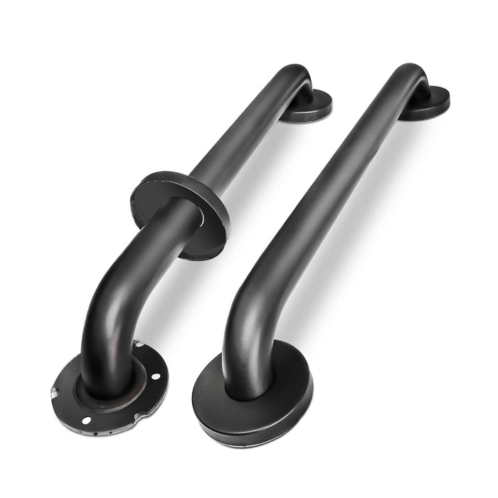 18 Inch Handicap Grab Bars, 2 Pack Stainless Steel Grab Bar for Bathtubs and Showers, Wall Mount Safety Shower Grab Bars for Seniors Injury Elderly, Matte Black