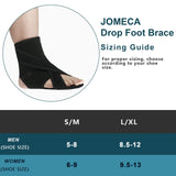 JOMECA Upgraded Drop Foot Brace for Walking with Shoes - Dual Forefoot Support Plates Adjustable Soft AFO, Foot Drop, TBI, ALS, MS, Bone Fracture, Fits Women & Men (Right, L/XL)