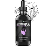 Vitamin B6 Liquid Drops - Pyridoxine hcl - B6 Vitamins Support Brain Function, Immune System, Nervous System and Mood - 17 mg 1000% DV - Gluten and Filler Free - 30 Day Supply - (2 oz) For Adults