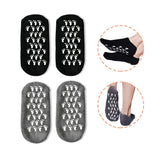 Gel Socks, Moisturizing Socks, Soft Moisturizing Gel Socks, Gel Spa Socks for Repairing and Softening Dry Cracked Feet Skins, Gel Lining Infused with Essential Oils and Vitamins (Black&Gray)