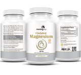 Magnesium Bisglycinate Chelate 240 Vegi Caps 200mg Elemental per Serving, Our Fully reacted (TRAACS) Albion Magnesium Has The Highest Level of Absorption,