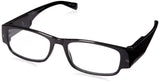 FOSTER GRANT Men's LightSpecs Lloyd Reading Glasses with Lights Rectangular, Black/Transparent, 59 mm + 1.75