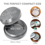 CURVD Premium Carrying Case - Durable Travel Keychain Container, Small Waterproof Holder for Earplugs, Pills, Coins Compatible with Loop, Eargasm & Vibes, or Compact Mini Purse Pill Box Container